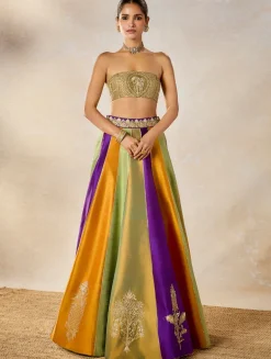 The Kesar Varak Long Jacket Lehenga Set