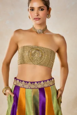 The Kesar Varak Long Jacket Lehenga Set