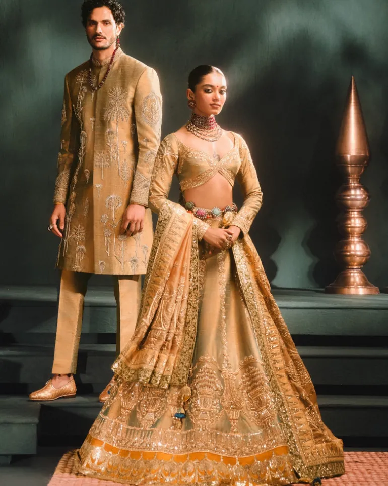 The Kesar Varak Sherwani Set