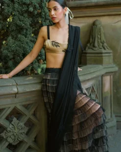 The Little Black Bow Sari Set