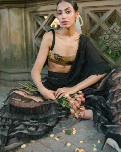 The Little Black Bow Sari Set
