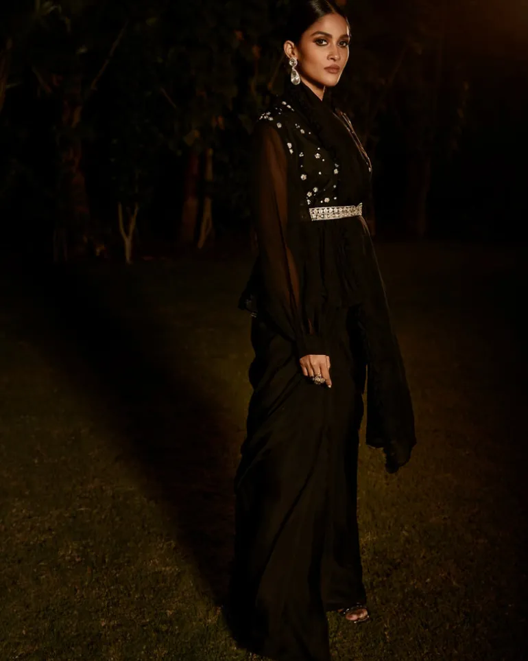 The Midnight In Rome Peplum Sari