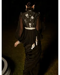 The Midnight In Rome Peplum Sari