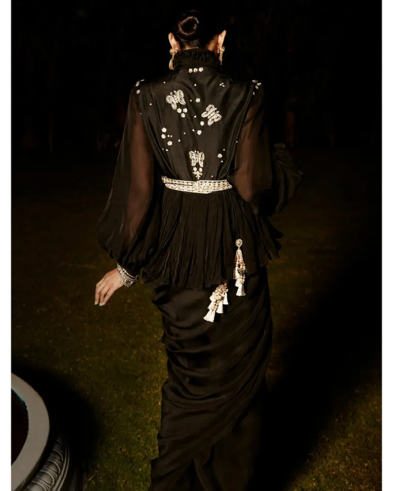 The Midnight In Rome Peplum Sari