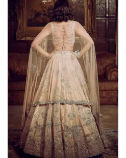 The Moroccan Pink Flamingo Landscape Lehenga Set