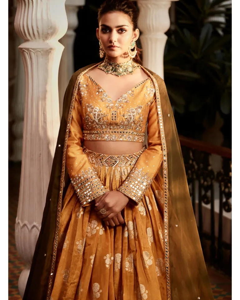 The Old Indian Haldi Lehenga Set