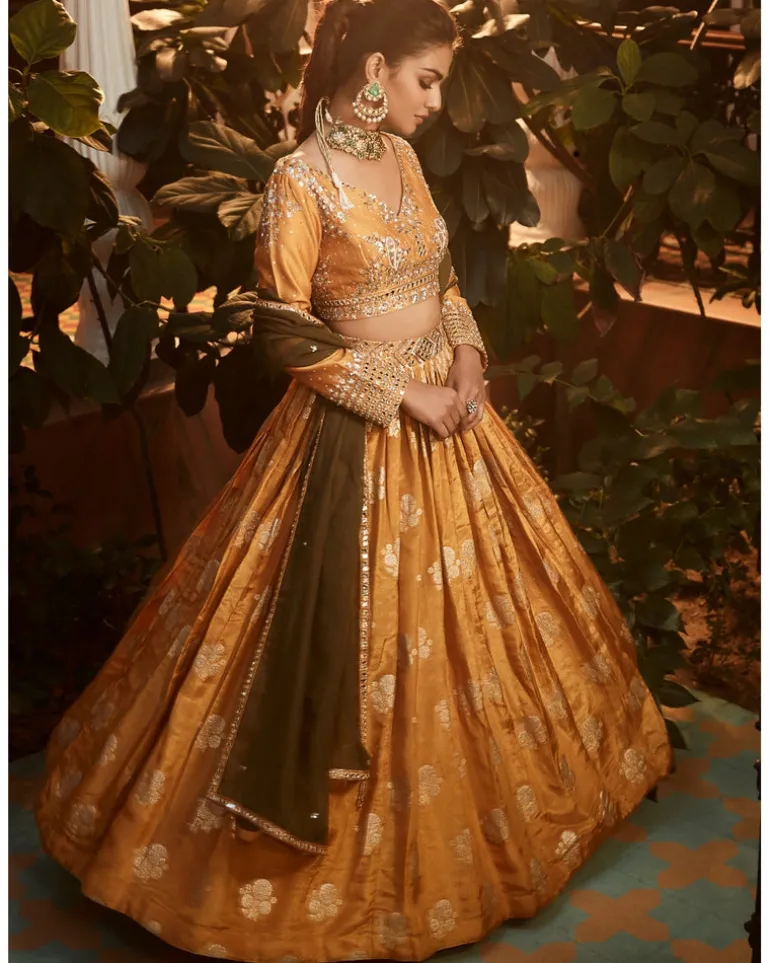 The Old Indian Haldi Lehenga Set