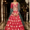 The Old Indian Hibiscus Lehenga Set