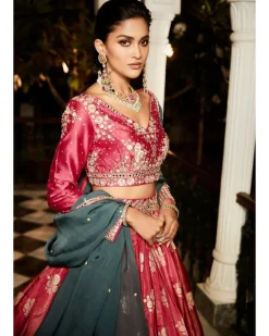 The Old Indian Hibiscus Lehenga Set