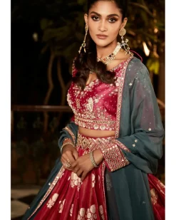 The Old Indian Hibiscus Lehenga Set