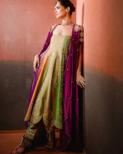 The Paan Pista Anarkali Set
