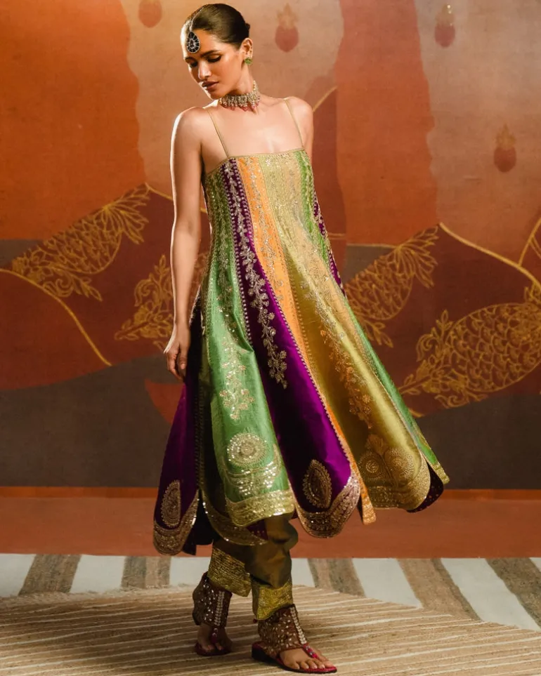 The Paan Pista Anarkali Set