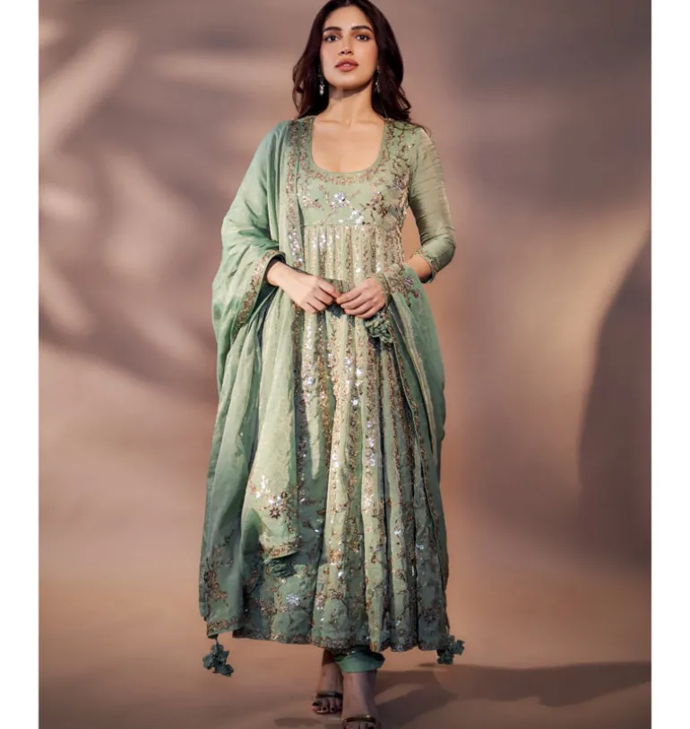 The Pakeezah Tissue Anarkali Set