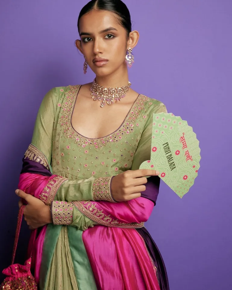 The Pakeezah Tissue Anarkali Set