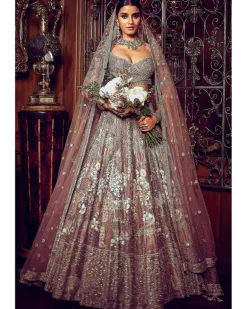 The Palace Of Provence - Aged Lavender Lehenga Set
