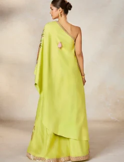 The Pista Kulfi One Shoulder Set