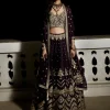 The Royal Matsya Midnight Plum Lehenga