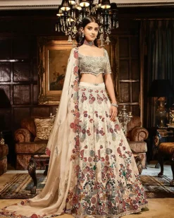The Royal Satire Ekru Lehenga Set