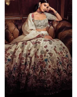 The Royal Satire Ekru Lehenga Set