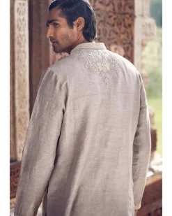 The Scottish Grey Sona Patti Kurta Set