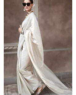The Silver Needle Matsya Sari Set