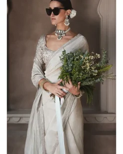 The Silver Needle Matsya Sari Set