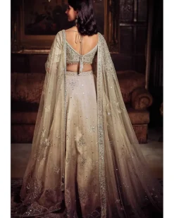 The Silver Needle Tree Of Life Lehenga Set