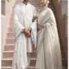 The Tarnished Ekru Royal Matsya Sari Set