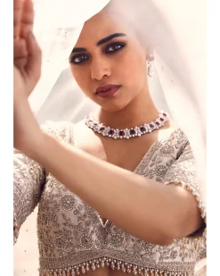 The Turkish Gota Ecru Lehenga Set