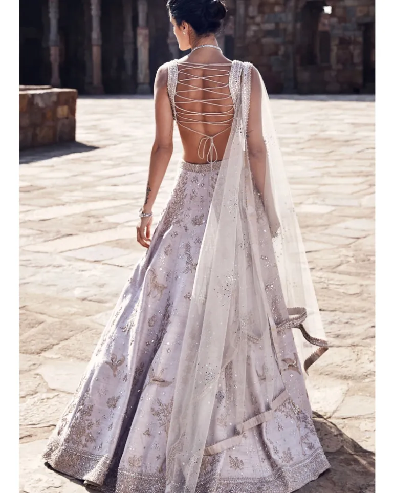 The Tuscan Ivory Landscape Of Dreams Lehenga Set
