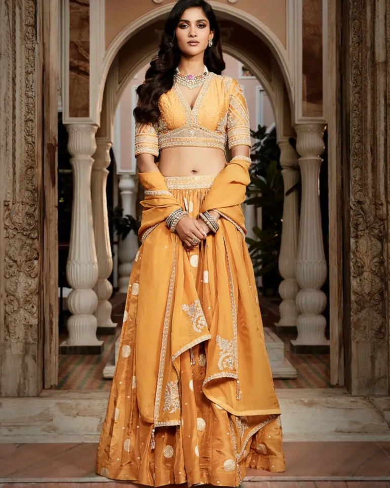 The Vintage Haldi Kashi Lehenga Set