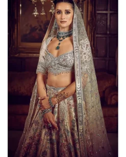 The Wanderlust Peach Sky Masai Lehenga Set