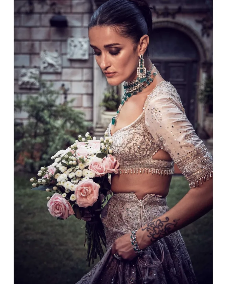 The Wanderlust Starlight Masai Lehenga Set