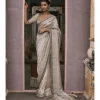 Tissue Sari With Gota and Cutdana Work
