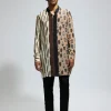Tribal Mask And Feather Printed Kurta Set