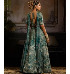 Turquoise Mirage Sharara Set
