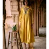 Tuscany Yellow Modal Silk Zardosi Anarkali Set
