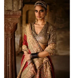 Uzbek Print Multi Panel Lehenga Set