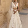 Vanilla Self Thread & Mirror Embroidered Lehenga Set