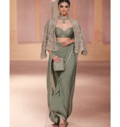 Vanshika Jacket Sari Set