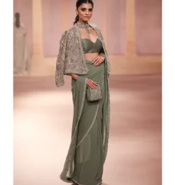Vanshika Jacket Sari Set