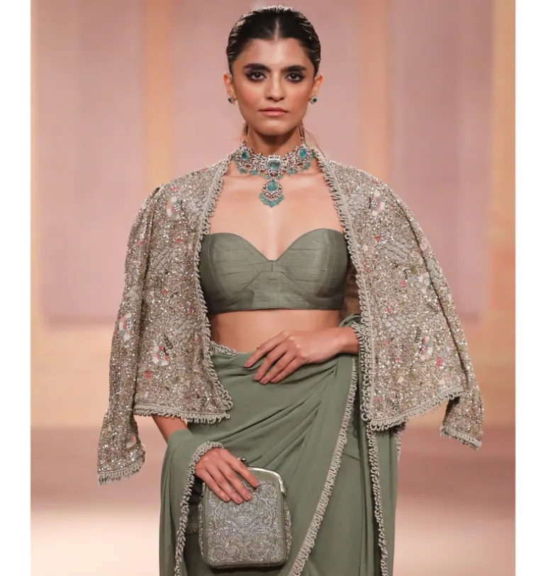 Vanshika Jacket Sari Set