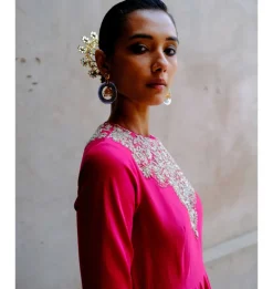 Velour Embroidered Anarkali