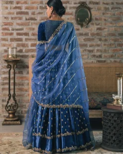 Velvet Booti Lehenga Set