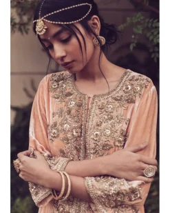 Velvet High Low Kurta Set