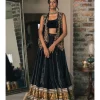 Velvet Jacket With Lehenga