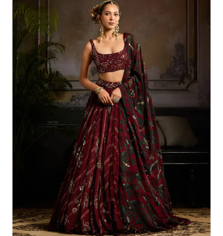 Velvet Temptation Lehenga Set