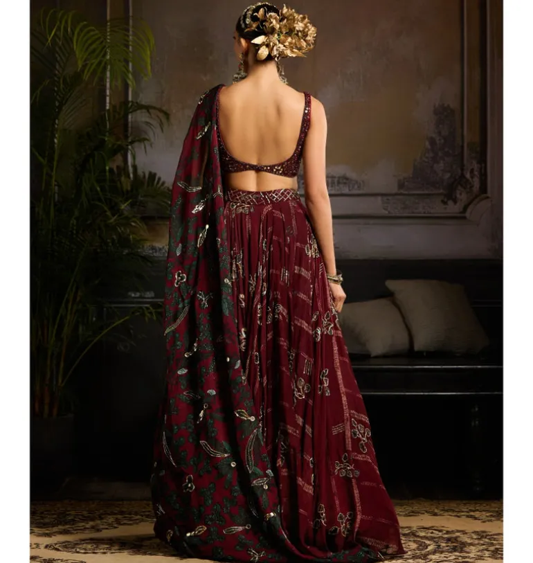 Velvet Temptation Lehenga Set