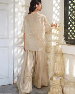 Vince Wrap Blouse With Loose Pants Set