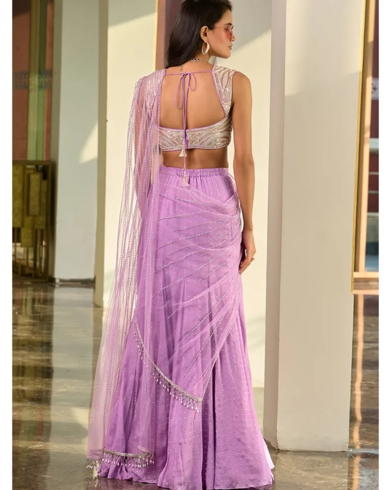 Violet Lehenga Set